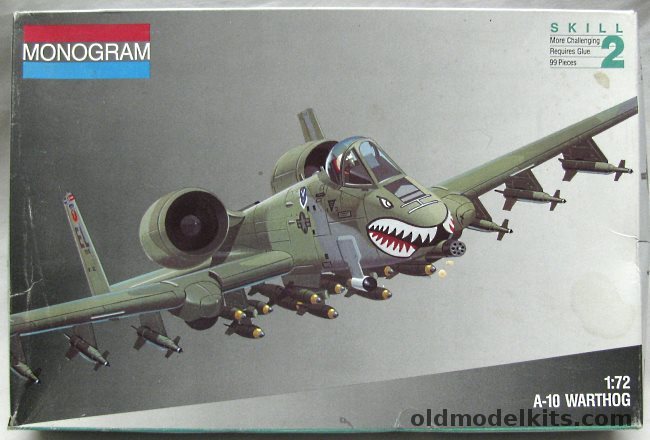 Monogram 1/72 Fairchild A-10A Thunderbolt II Warthog - USAF 23rd Tactical Fighter Wing England AFB Louisiana, 5430 plastic model kit